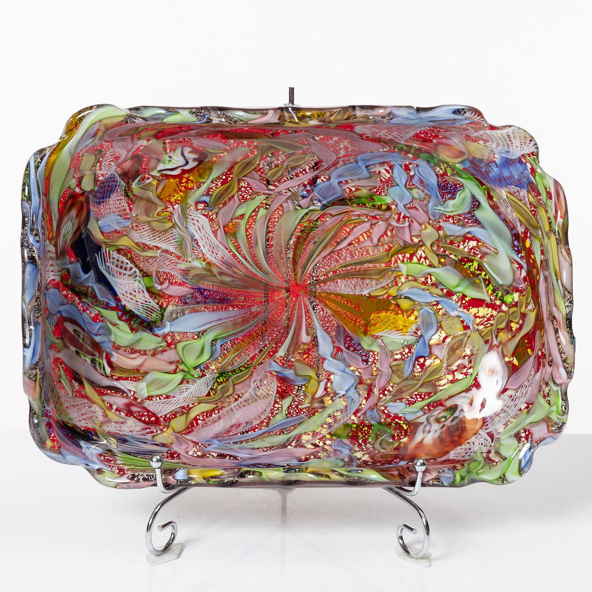 Fat, glas, sk "Tutti Frutti", Murano, Italien, 1950-60-tal.