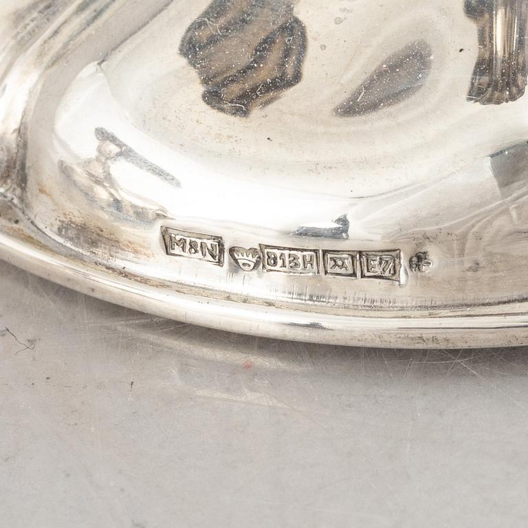 Miettinen & Nurmi, candlesticks, a pair, silver, Turku 1958.