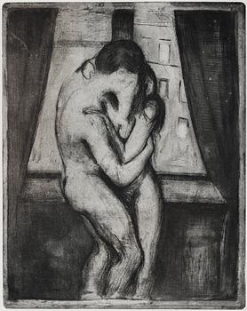 956. Edvard Munch, "The Kiss" (Kyss./Der Kuss).