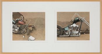 JOHN-E FRANZÉN, 2 st, samramade, färglitografier, monogramsign, dat 1998, numr 245/320.