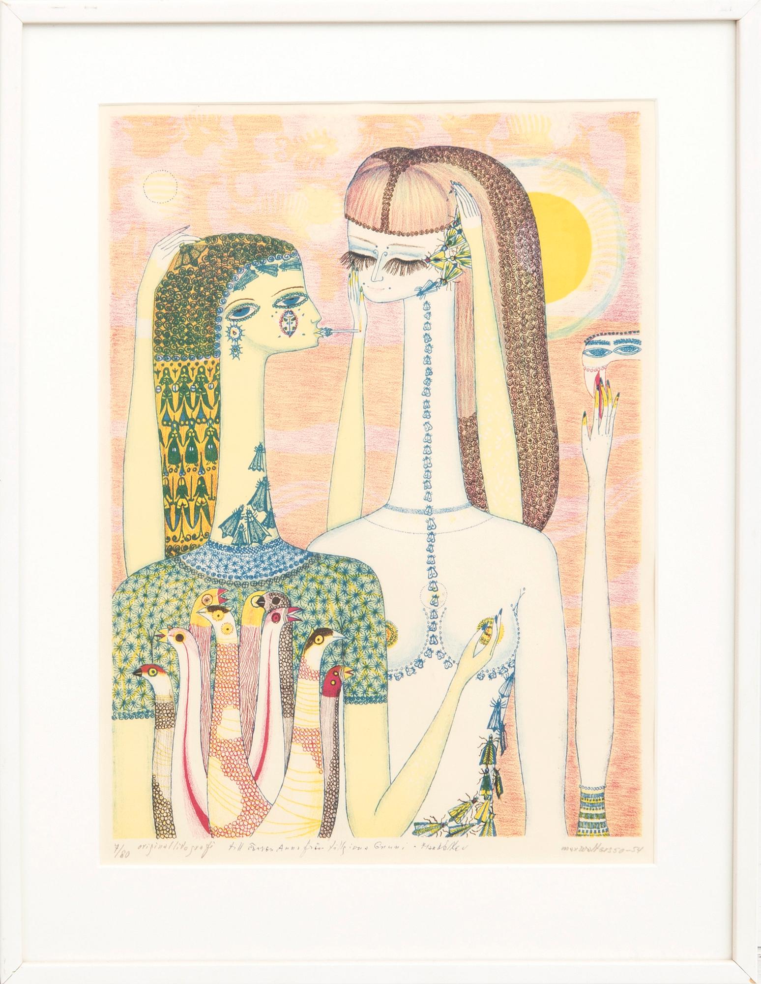 Max Walter Svanberg, lithograph signed dated and numbered -54 7/80.