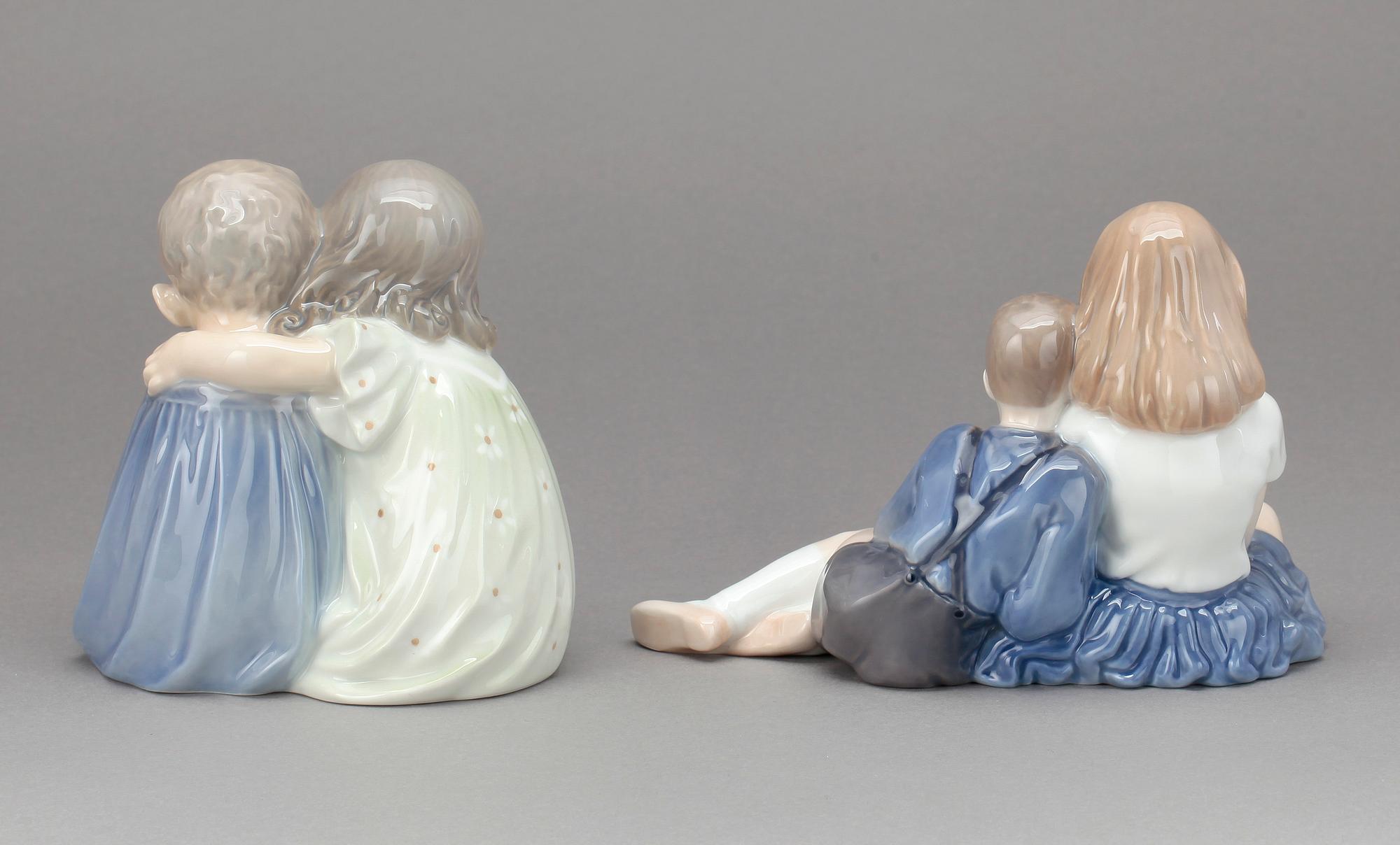 FIGURINER, 2 st, porslin, Royal Copenhagen.