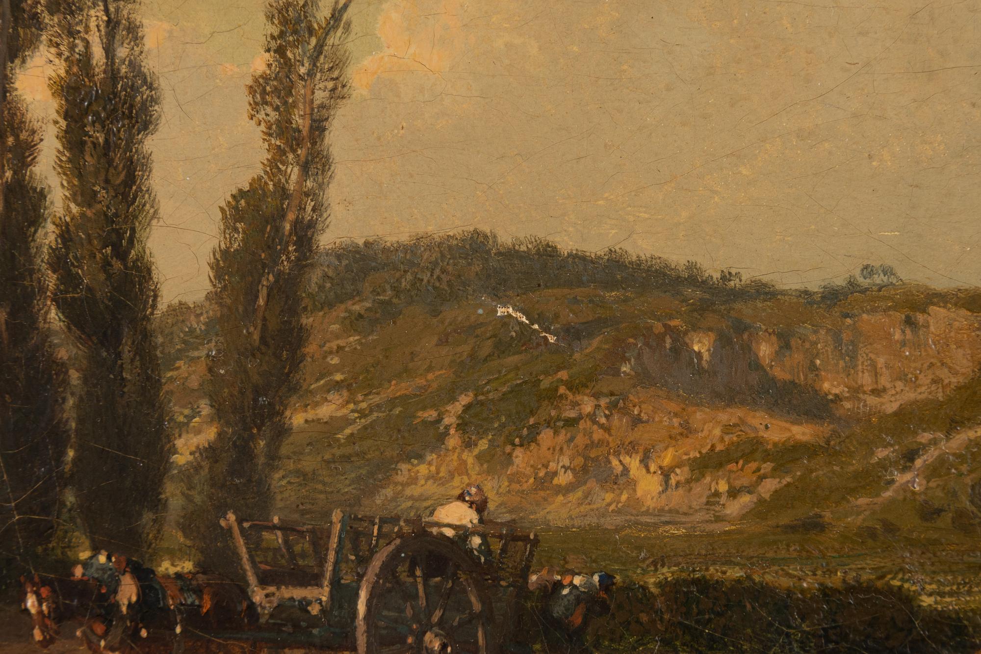 Emile Lemmens, olja på duk, signerad och daterad 1856.