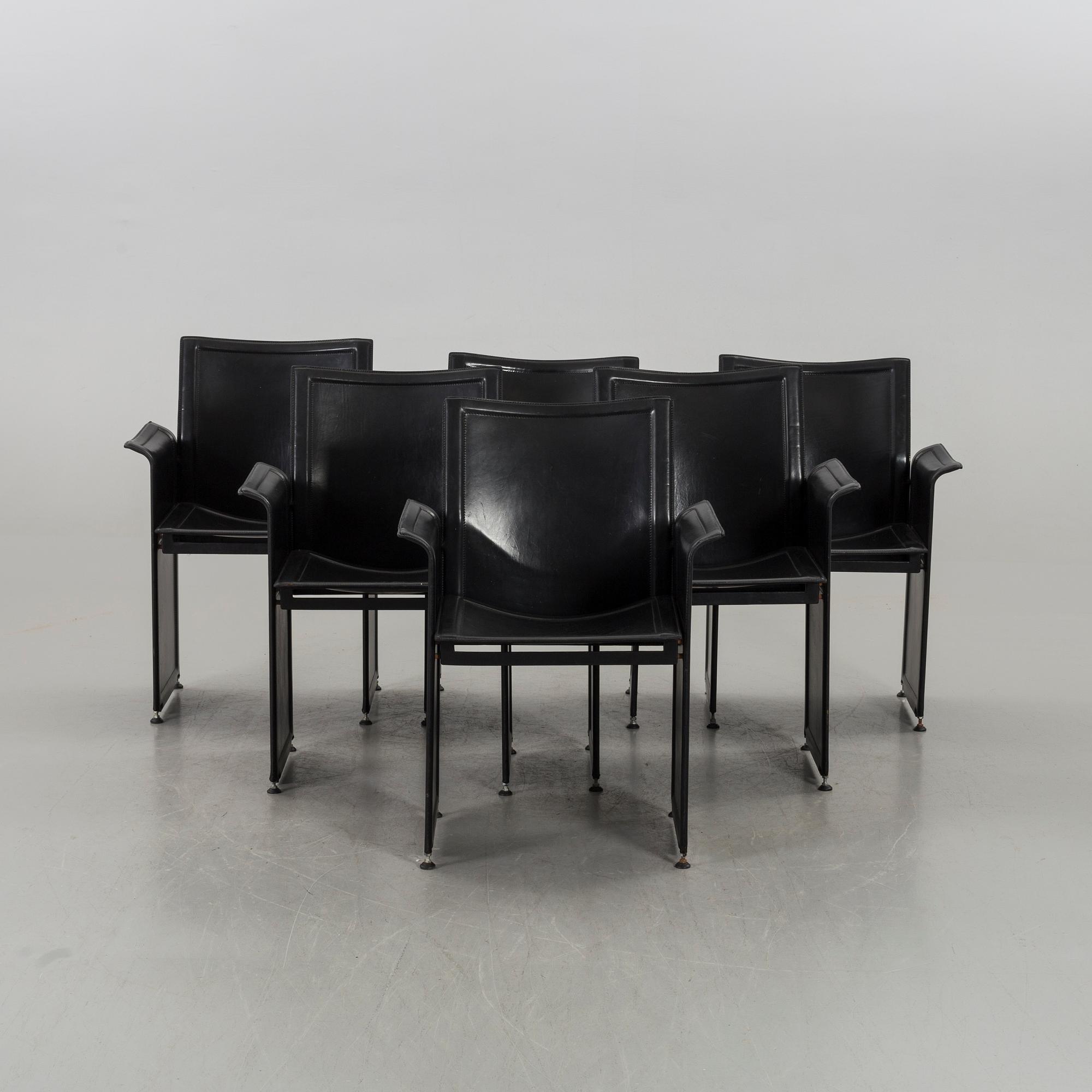 TITO AGNOLI, karmstolar, 6 st, "Korium", för Matteo Grassi.