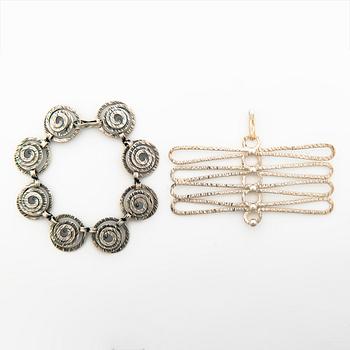 ELIS KAUPPI, RANNEKORU ja RIIPUS, stelringhopeaa, Kupittaan kulta, Turku 1970-71.