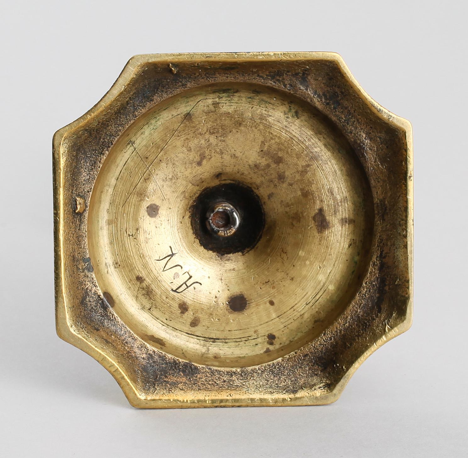 LJUSSTAKE, mässing, barock, 1700-tal.
