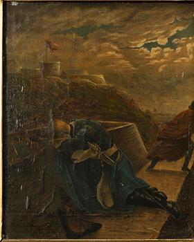 Per Lindhberg, tillskriven, Karl XII vid Fredriksstens färstning 1718.