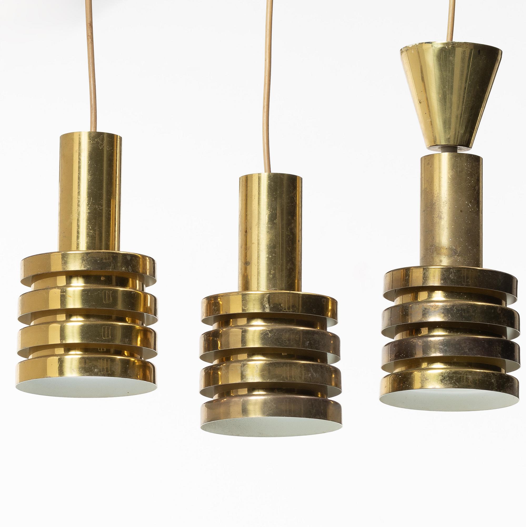 Tak/fönsterlampor, 3 st, Bison, Norge, 1900-talets andra hälft.