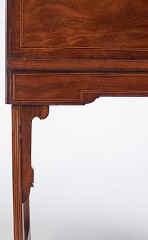 A Gustavian travel secretaire by Georg Haupt (master in Stockholm 1770-1784), signed.