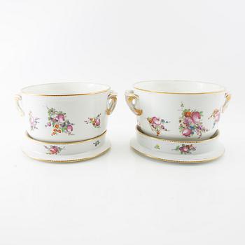 Outer cover a pair with saucers first half of the 20th century porcelain.