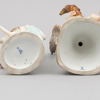 FIGUINER, porslin, två st. Meissen, 1900-tal.