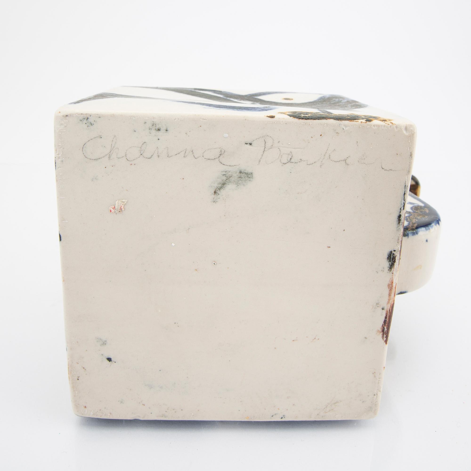 Signe Persson-Melin/Channa Bankier, tekanna signerad glaserat stengods.