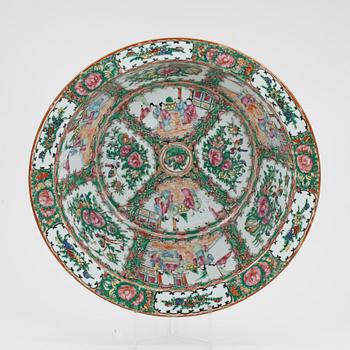 HANDFAT, porslin, Kanton, Kina 1800-tal.