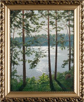 JOHAN KROUTHÉN, oljemålning på duk. Signerad.