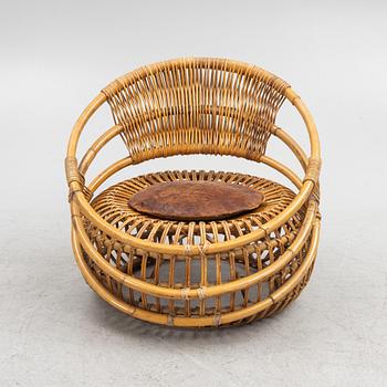 Ico Parisi, a rattan armchair, Bonacini, 1950s/60s.