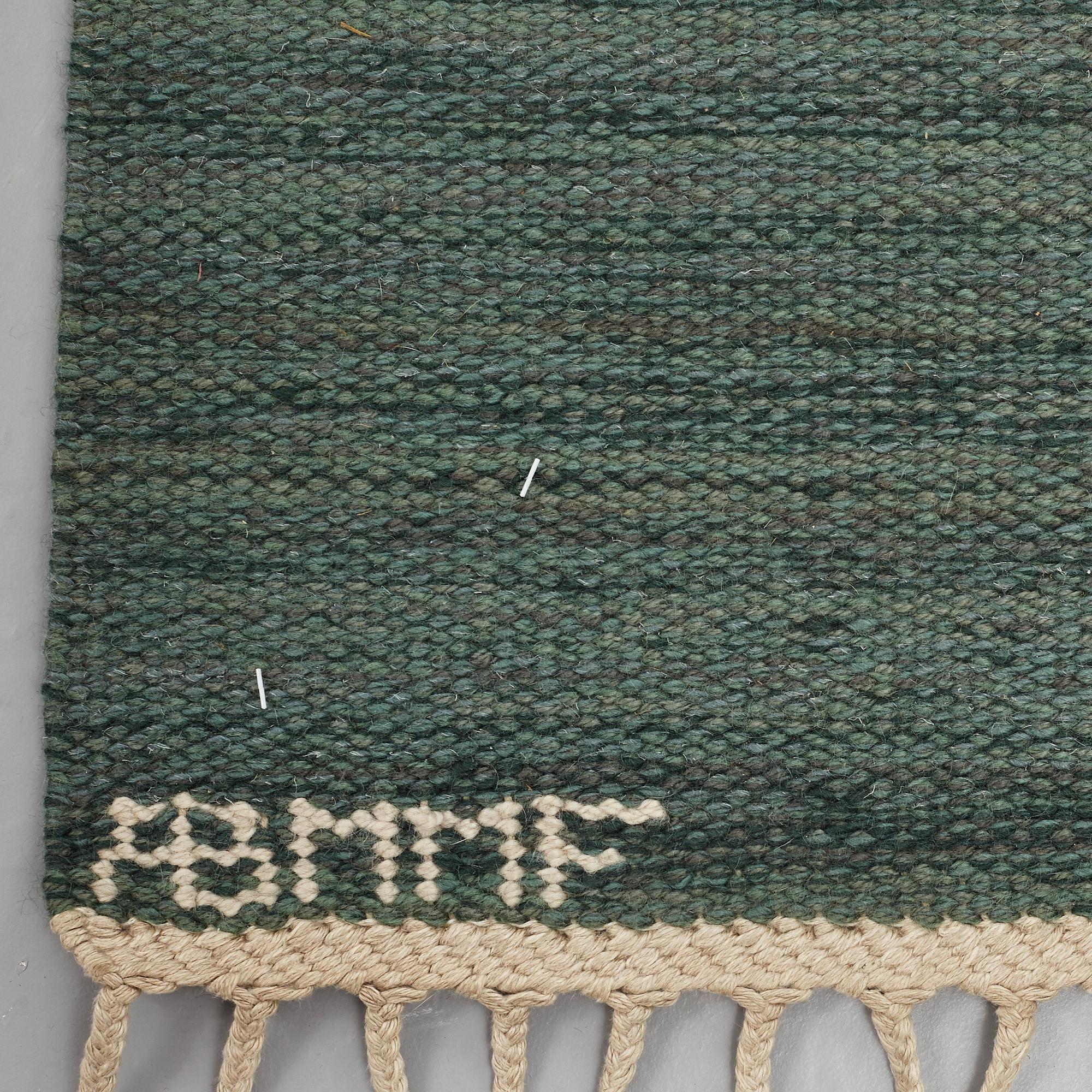 A RUNNER, "Enfärgad BV", flat weave, ca 368 x 118 cm, signed AB MMF BV.