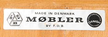 FOLKE PÅLSSON, STOL, modell J77, tillverkare FDB Møbler, Danmark 1969.