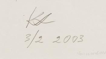 KUUTTI LAVONEN, water colour, signed and dated 5/2 2003.