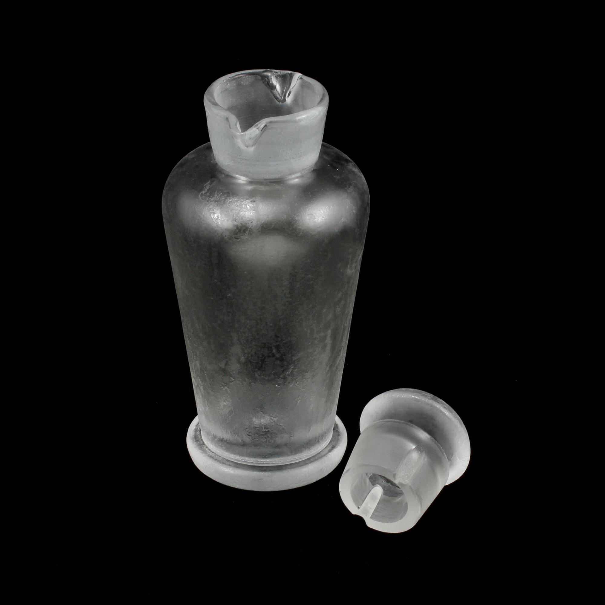 GLASSERVIS, 9 delar, "Iced", Vicke Lindstrand, Orrefors, formgiven 1936.