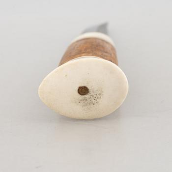 Torsten Fankki, a reindeer antler knife, signed.