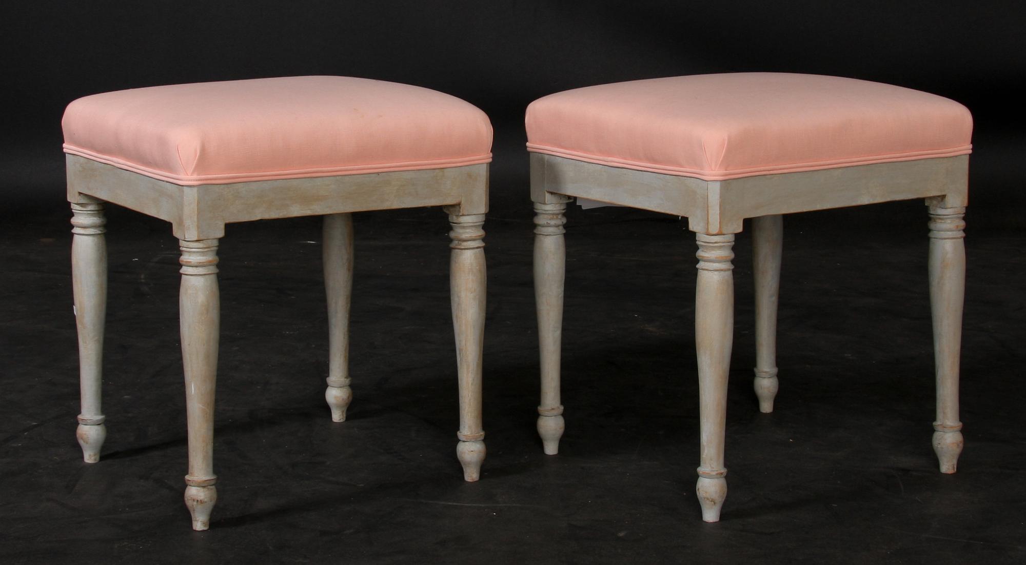 TABURETTER, senempire, 1800-talets mitt.