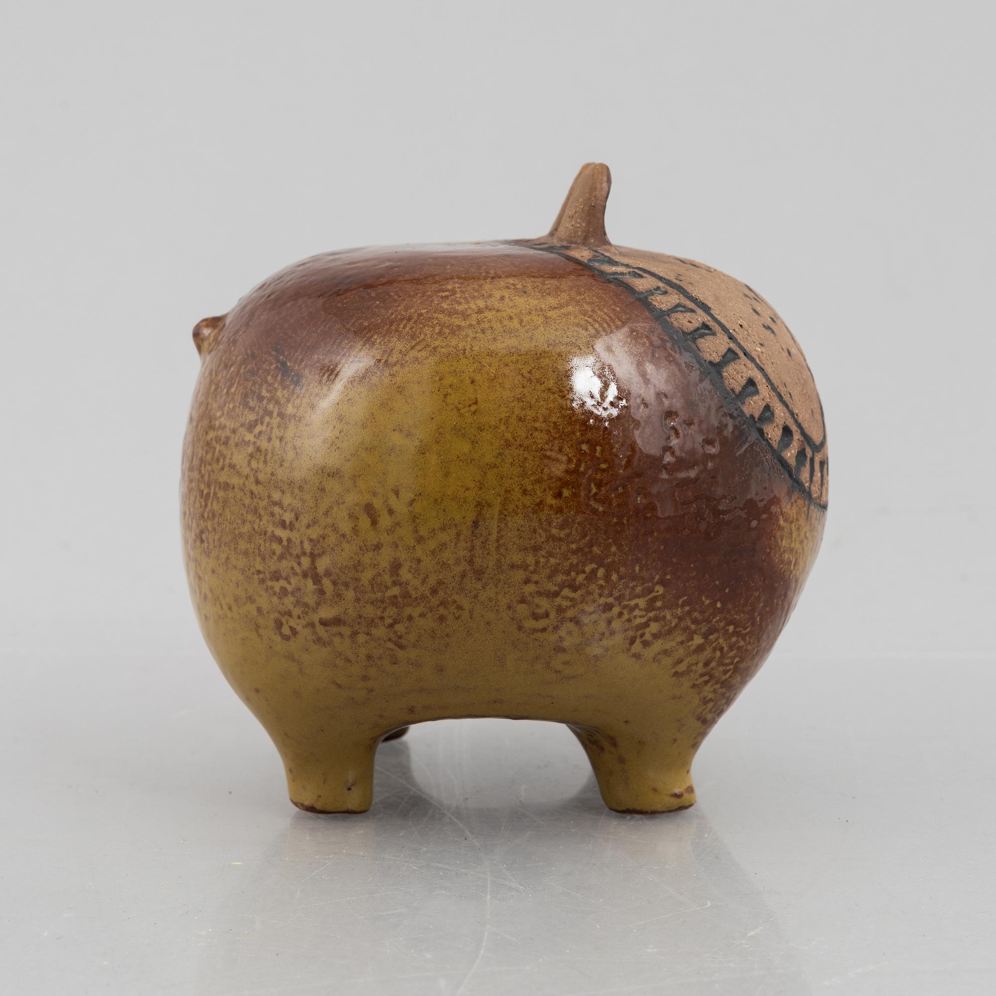 Lisa Larson, a 'Bulldog' figurine from the series 'Stora Zoo', Gustavsberg.