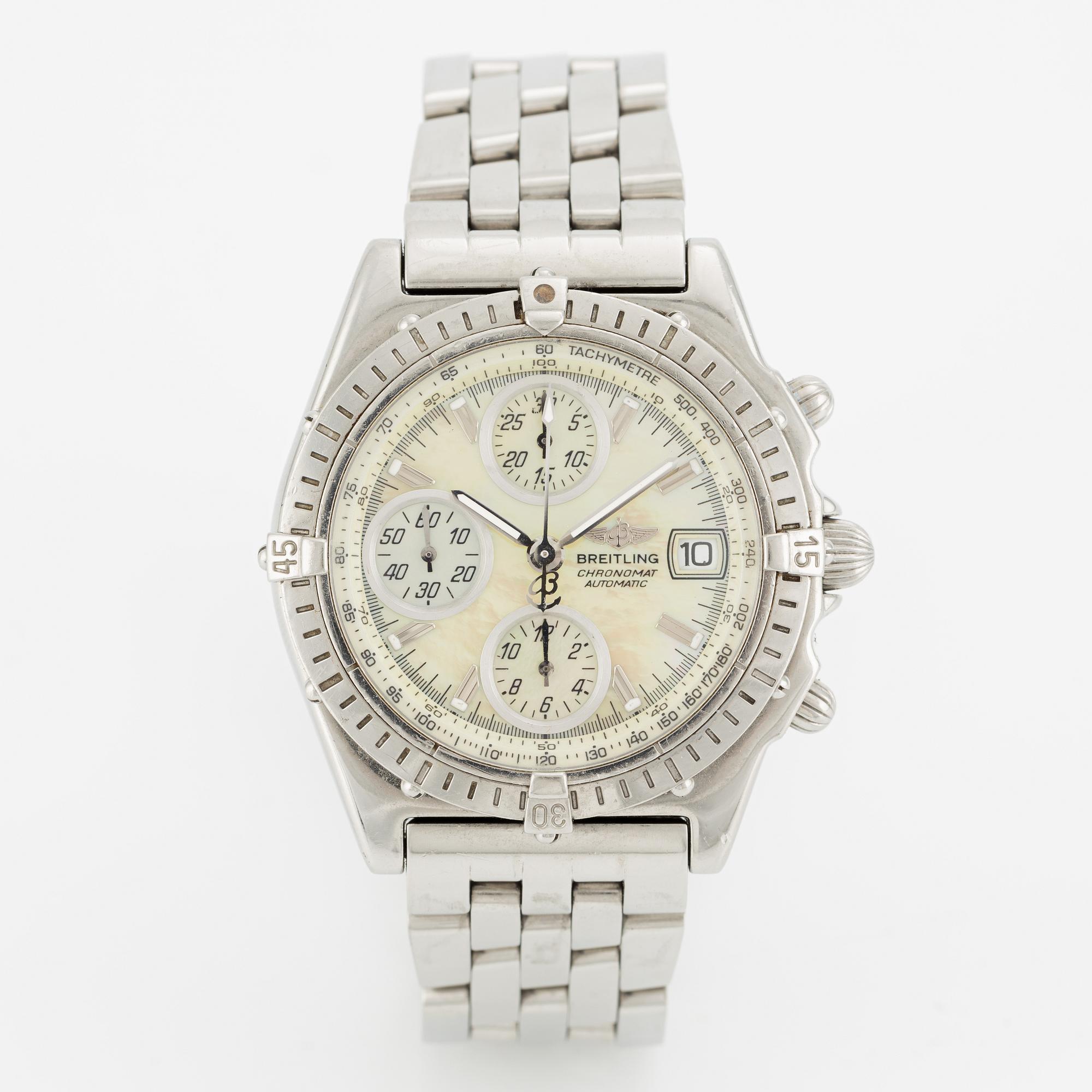 Breitling, Chronomat, "MOP-Dial", chronograph, wristwatch, 39 mm.