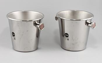 CHAMPAGNEKYLARE, ett par, rostfritt stål, Ettore Sottsass, Alessi, 1900/2000-tal.