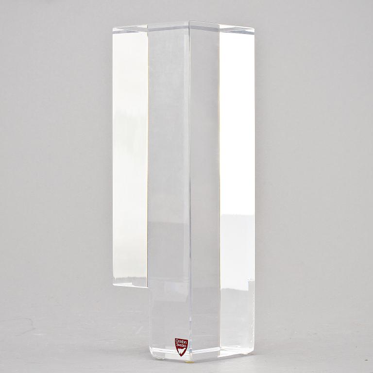 SKULPTUR, glas, "Skyskrapa I"/"Skyscraper I", Jan Johansson, Orrefors Gallery, 1988.