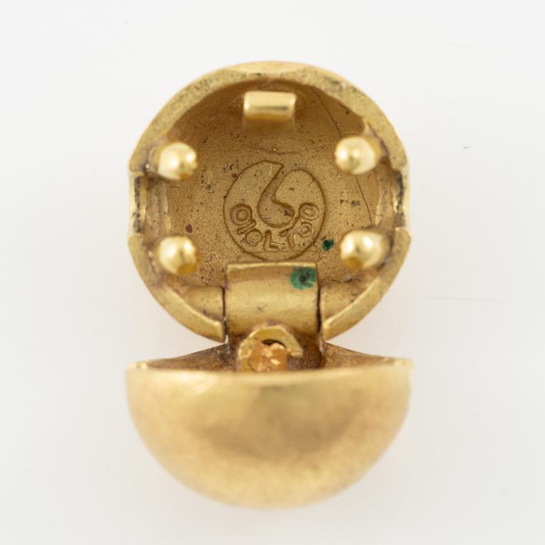 Ole Lynggaard, collier, fyrradigt, 18K guld med kullås.