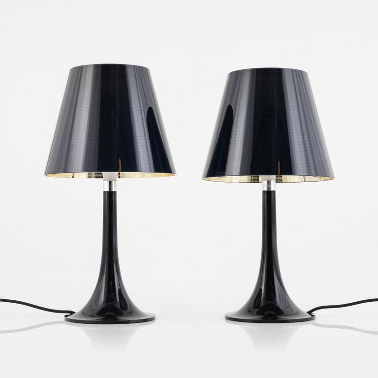 Philippe Starck, bordslampor, ett par, "Miss K", Flos, Italien.