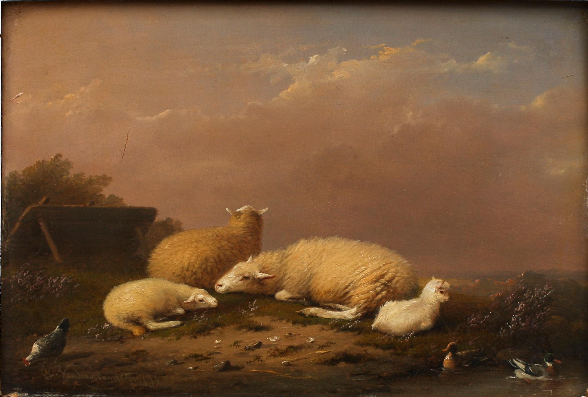 FRANZ VAN SEVERDONCK, olja på pannå, sign och otydl. dat 1873.