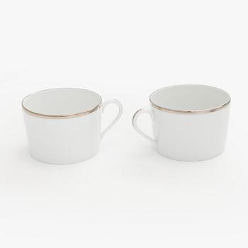 Coffee service for six persons, Haviland Orsay platine, porcelain.