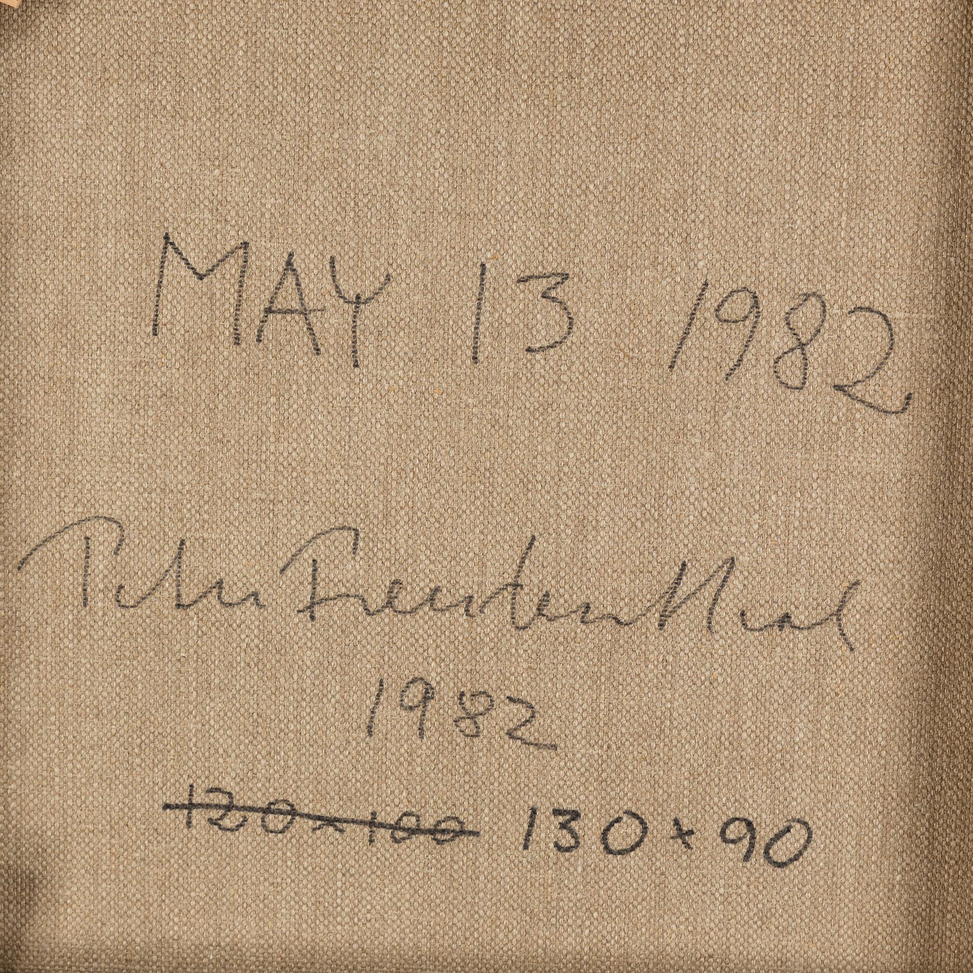 PETER FREUDENTHAL, oil on canvas, signed and dated 1982.