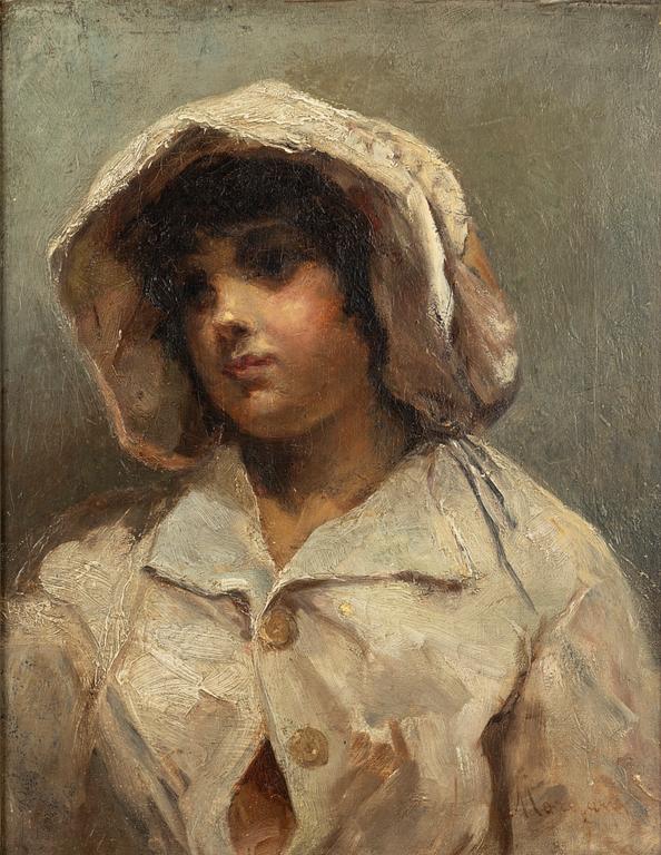 Unknown artist, 19th Century, oil on canvas, indistingtly signed.