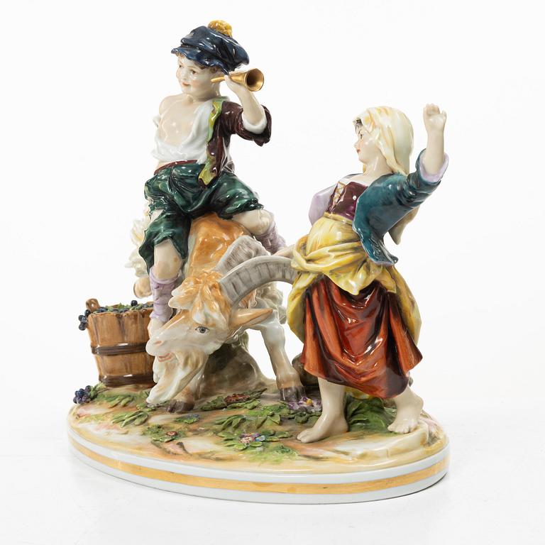 Figural group, "Bowing Goat", Naples.