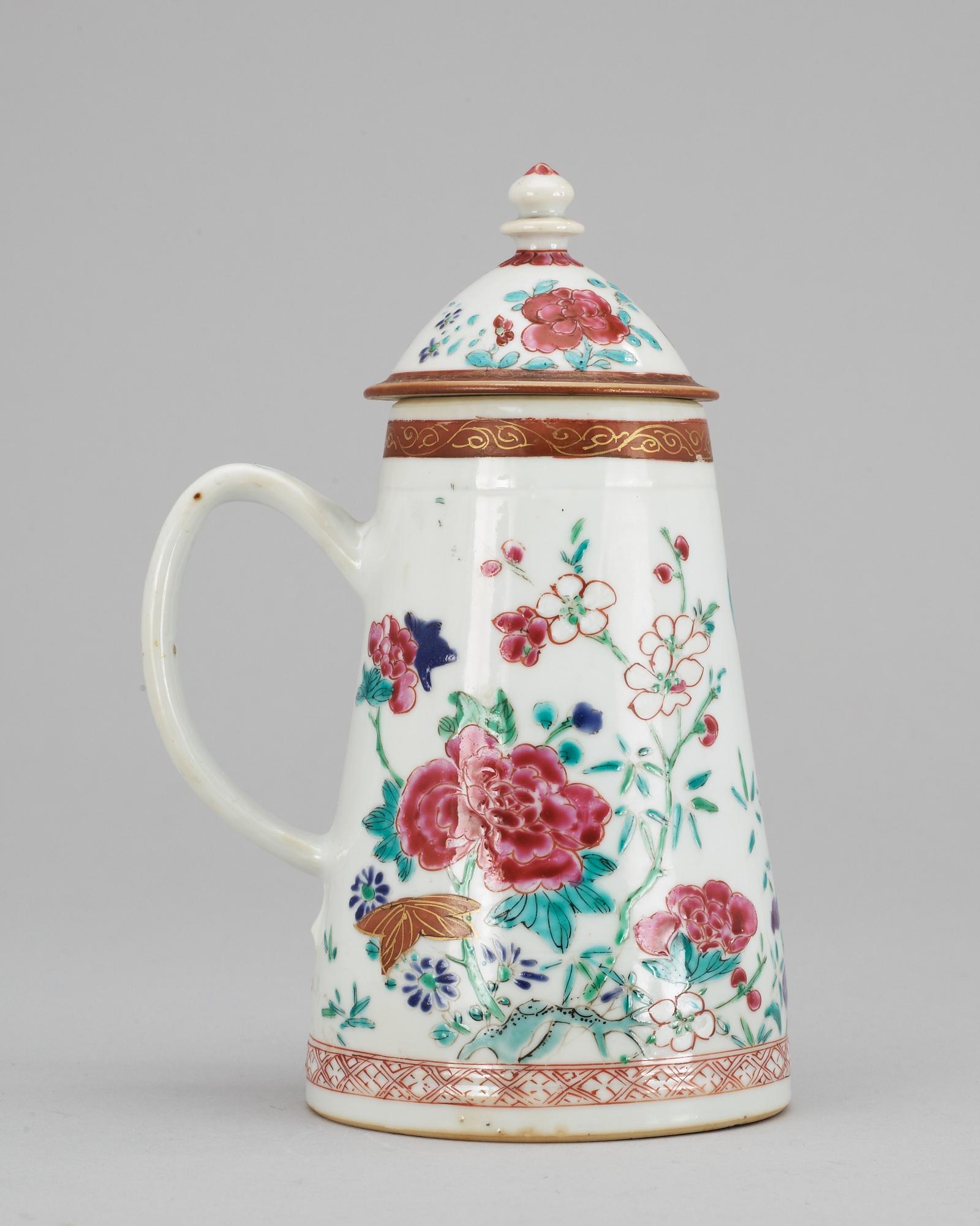 A famille rose jug, Qing dynasty, Qianlong (1736-95).