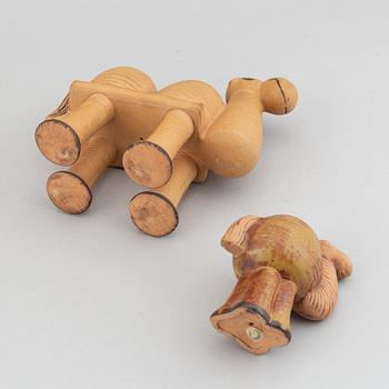 Lisa Larson, two stoneware figurines, 'Kamel' and 'Dromedar' from Gustavsberg.