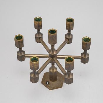 Lars Bergsten, a seven-light brass candelabra from Gusum.