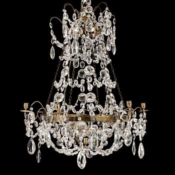 LJUSKRONA, gustaviansk stil, tidigt 1900-tal. Höjd ca 90 cm.