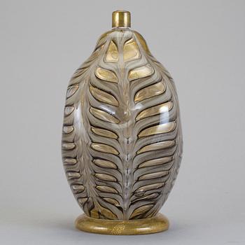 BORDSLAMPA, glas, Italien, omkring 1900-talets mitt.