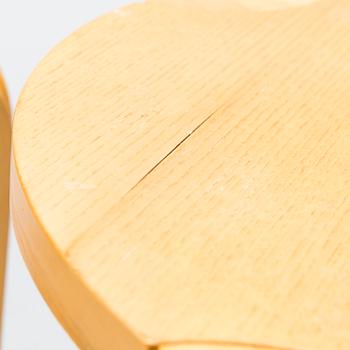 ALVAR AALTO, A set of three 'X600' stools for Artek, late 1990s.