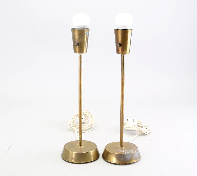 A pair of EWÅ table lamps later part of the 20th century.