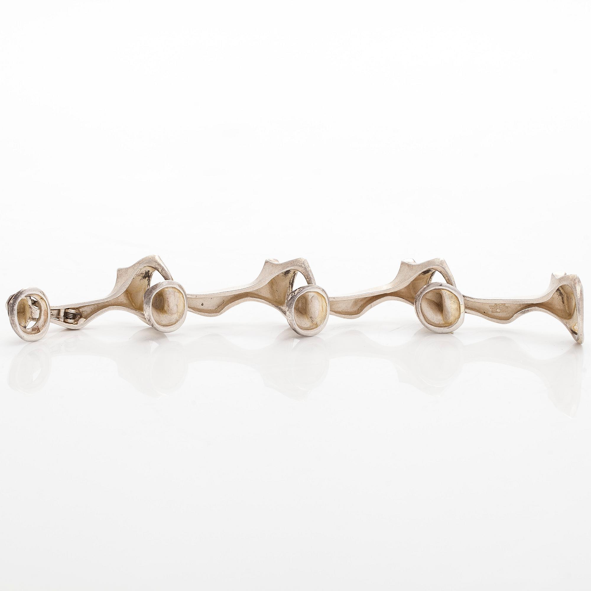 Björn Weckström, armband "Kangs boja", sterlingsilver. Lapponia 1974.