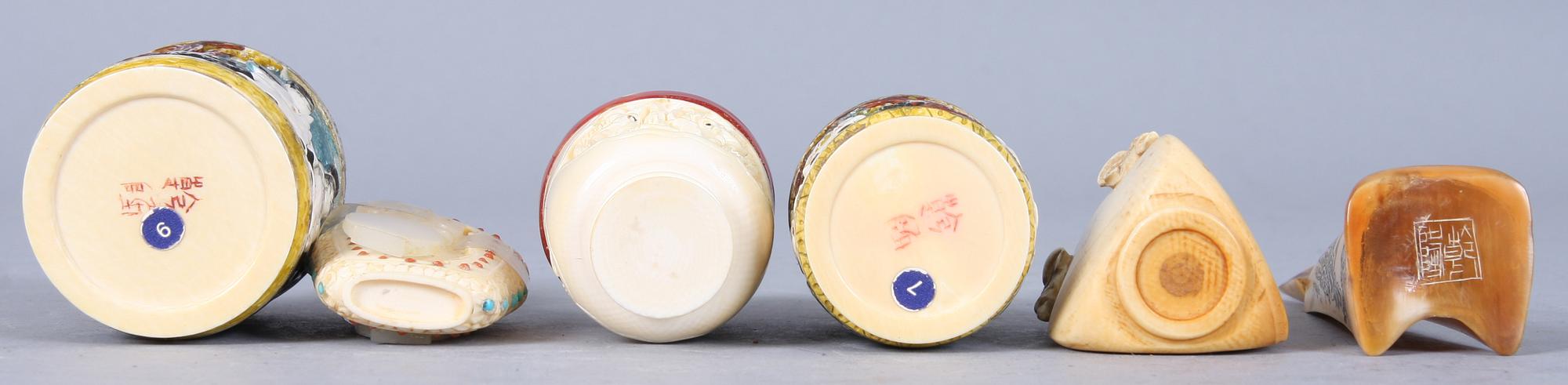 SNUSFLASKOR, 6 st, orientaliska, 1900-talets början.