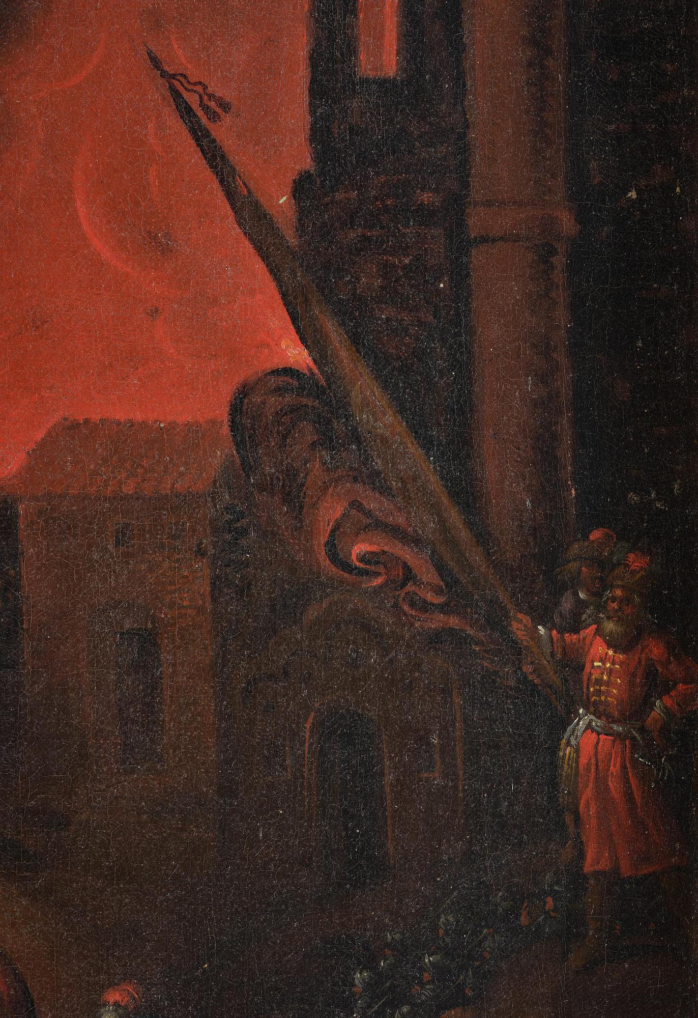 Rombout van Troyen, his circle, Troy is burning.