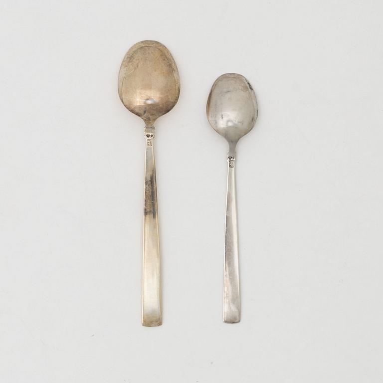 Claës E. Giertta, skedar, 22 st, silver, "Paris", MEMA, Lidköping 1959-1960.
