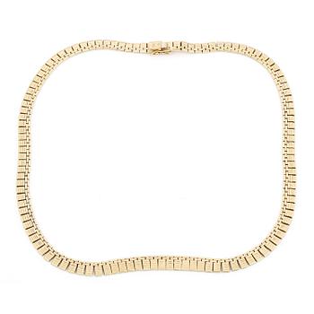 HALSBAND, 18K guld, 1900-talets andra hälft. Total vikt ca 43 g.