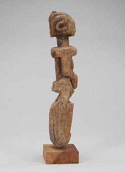 FETISH. Wood. Tellem/Dogon tribe. Mali mid - second half of the 19th century. Height 34 cm.