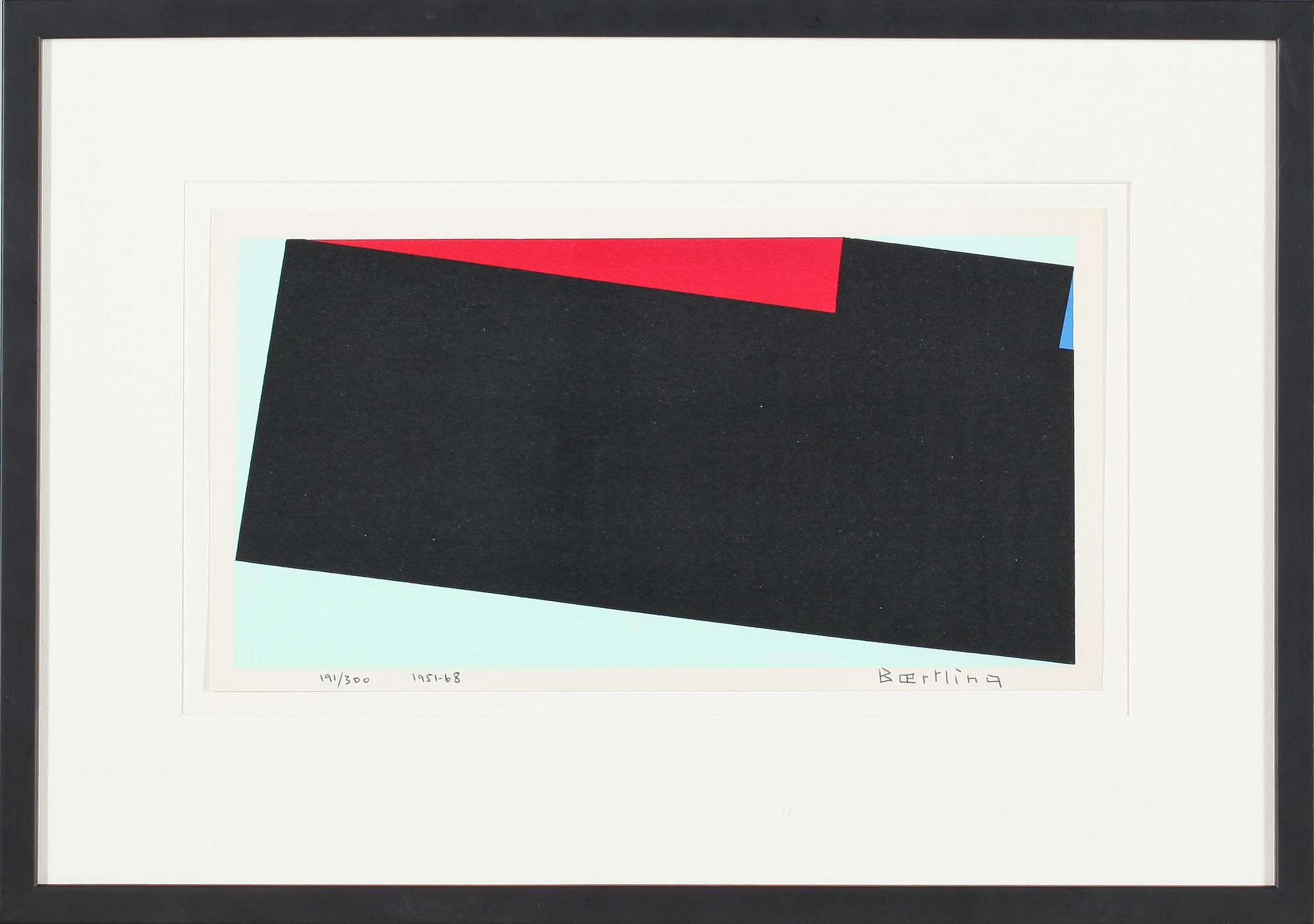 OLLE BAERTLING, färgserigrafi, signerad, daterad 1951-68 och numrerad 191/300.